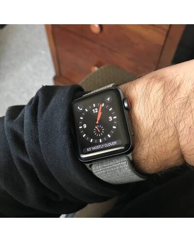 Branzoletka do Apple Watch 1/2/3/4/5/6/SE 42mm/44mm Tech-Protect Nylon - ciemny oliwkowy - zdjęcie 2
