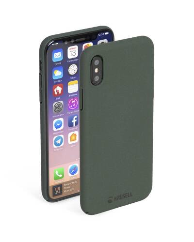 Etui do iPhone X Krusell Sandby Cover -  zielone - zdjęcie 1