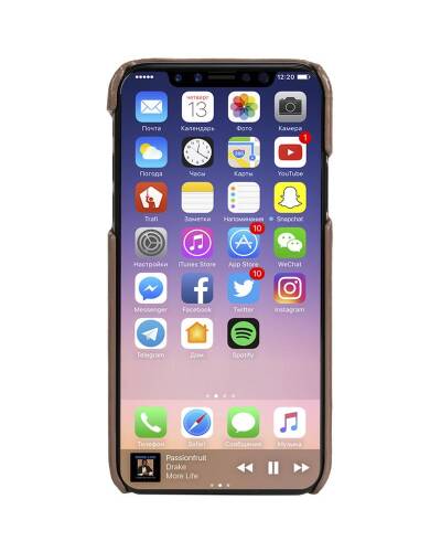 Etui do iPhone X Krusell Sunne 2 Card Cover - brązowe - zdjęcie 3