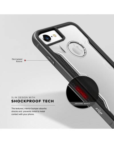 Etui do iPhone 7/8 ZIZO Shock Case - Przeźroczyste/czarne - zdjęcie 2