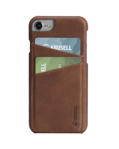 Etui do iPhone 7/8/SE 2020 Krussel Card Cover - brązowe - zdjęcie 1