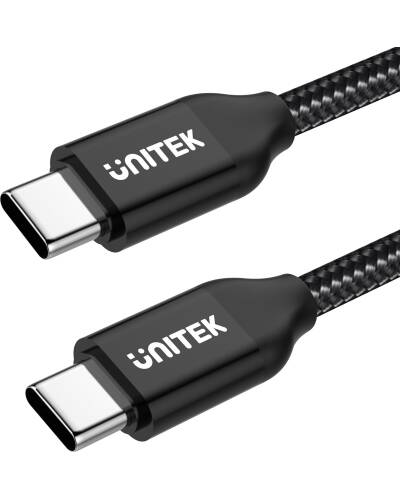 Kabel Unitek USB-C 2m 100W Charging Data czarny  - zdjęcie 1