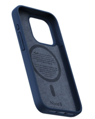 8720574621976 Etui iPhone 15 Pro Njord Salmon Leather MG niebieski Warszawa - zdjęcie 2