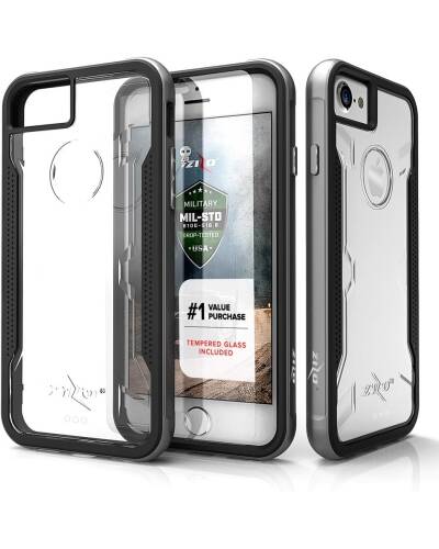 Etui do iPhone 7/8 ZIZO Shock Case - Przeźroczyste/czarne - zdjęcie 1