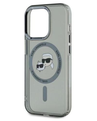 Rzeszów Etui do iPhone 15 Pro Max Karl Lagerfeld IML Metal MagSafe czarne KLHMP15XHLSKCK - zdjęcie 2