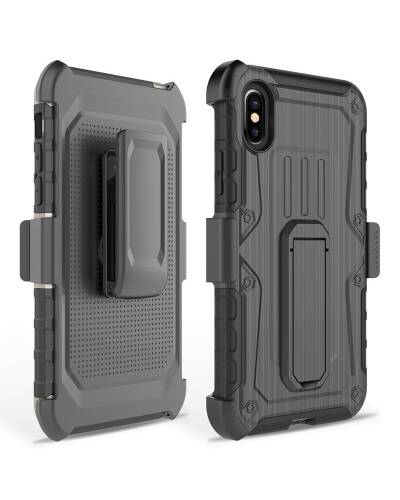 Etui do iPhone X/Xs Zizo Heavy Duty Armor Case - czarne - zdjęcie 2
