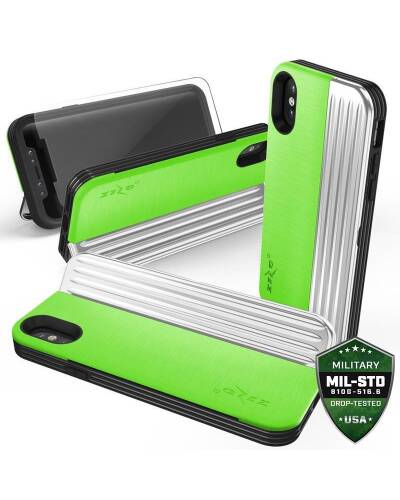 Etui do iPhone X/Xs Zizo Retro Series - zielono-czarne - zdjęcie 1