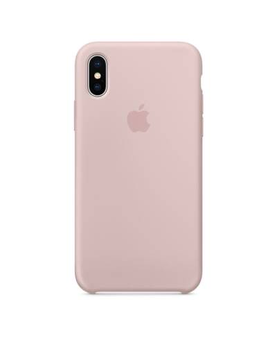 Apple Silicone Case - Silikonowe etui iPhone X (piaskowy róż) - zdjęcie 2