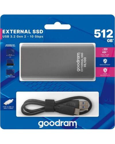 Dysk zewnętrzny SSD GOODRAM HL100 512GB USB 3.2 Gen. 2 -  Szary - zdjęcie 6
