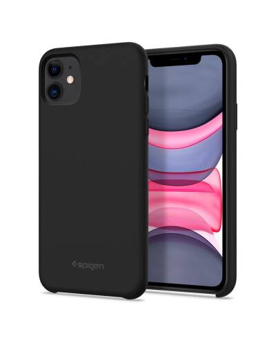 Etui di iPhone 11 spigen silicone fit - czarne - zdjęcie 1