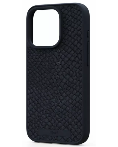 Etui iPhone 15 Pro Njord Salmon Leather MG black czarne - zdjęcie 1