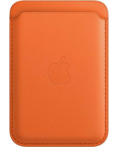 Apple skórzany portfel z MagSafe FindMy - pomarańczowy - zdjęcie 1