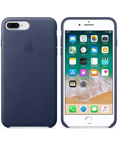 Etui do iPhone 7/8 Plus Apple Leather Case -  nocny błekit - zdjęcie 2