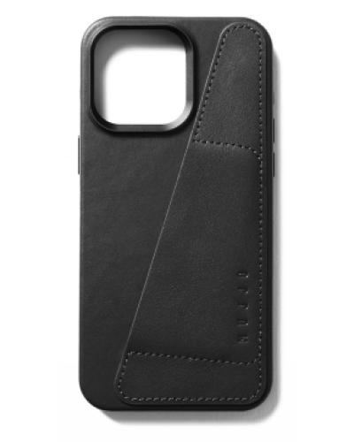 MUJJO-CL-042-BK Etui do iPhone 15 Pro Max Mujjo Full Leather Wallet MagSafe czarne Rzeszów Kraków - zdjęcie 2