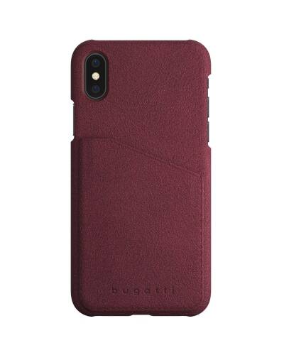 Etui do iPhone X Bugatti Londra Ultrasuede - malinowe  - zdjęcie 1