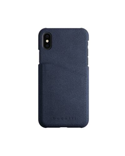 Etui do iPhone X Bugatti Londra Ultrasuede - granatowe - zdjęcie 1