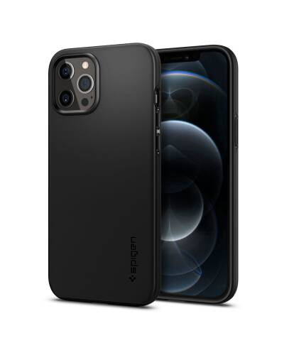 Etui do iPhone 12 Pro Max Spigen Thin Fit - czarne - zdjęcie 1