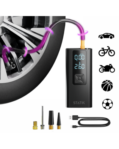 Rzeszów Kraków Pompka Statik TireHero Wireless bezprzewodowa sprężarka 6000 mAh black Warszawa - zdjęcie 2