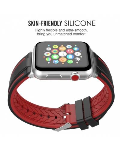 Pasek do Apple Watch 42/44mm TECH-PROTECT Fendy  - Czerwony - zdjęcie 2