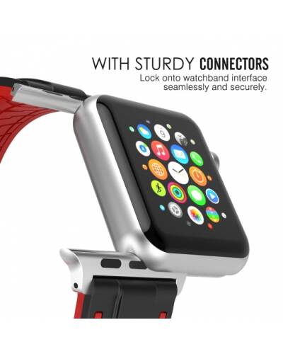 Pasek do Apple Watch 42/44mm TECH-PROTECT Fendy  - Czerwony - zdjęcie 4