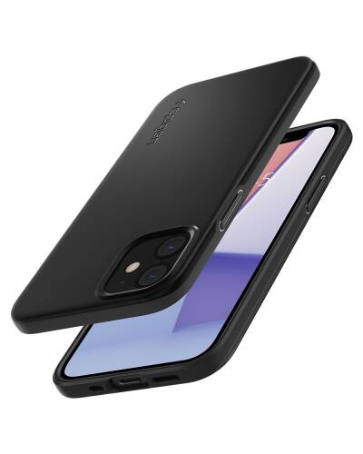 Etui do iPhone 12 mini Spigen Thin Fit - czarne - zdjęcie 6