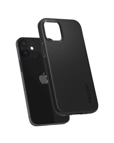 Etui do iPhone 12 mini Spigen Thin Fit - czarne - zdjęcie 7