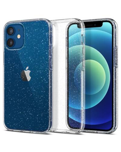 Etui do iPhone 12 mini Spigen Liquid Crystal Glitter - przezroczyste  - zdjęcie 1