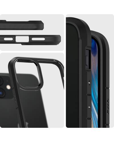 Etui do iPhone 12 mini Spigen Ultra Hybrid matowe - czarne - zdjęcie 9