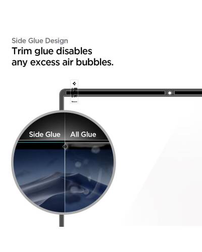 Szkło hartowane do Macbook Air 13 2018-2020 Spigen Glass FC czarne - zdjęcie 4