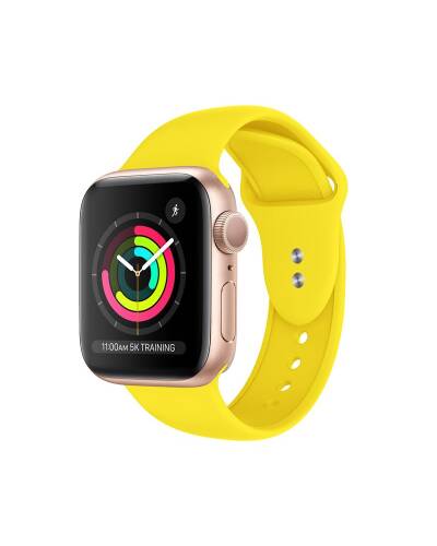 Pasek do Apple Watch 38/40mm Crong Liquid Band - żółty - zdjęcie 5