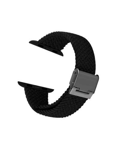 Pasek do Apple Watch 38/40/41 mm Crong Wave Band Pleciony grafitowy - zdjęcie 6