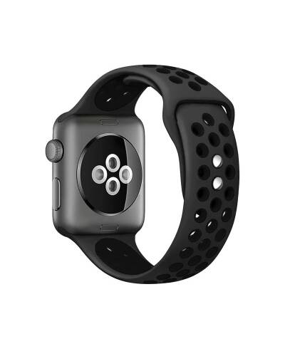 Pasek do Apple Watch 42/44/45/49 mm Crong Duo Sport Band - szaro/czarny - zdjęcie 3