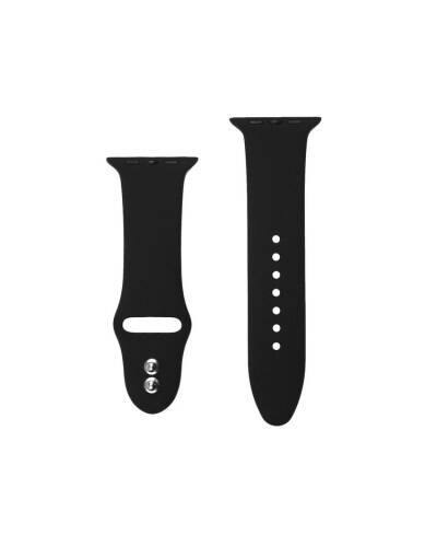 Pasek do Apple Watch 42/44/45/49 mm Crong Liquid Band - czarny - zdjęcie 4