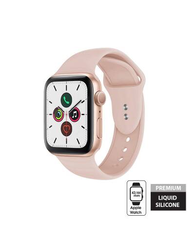 Pasek do Apple Watch 42/44/45/49 mm Crong Liquid Band - piaskowy róż - zdjęcie 3