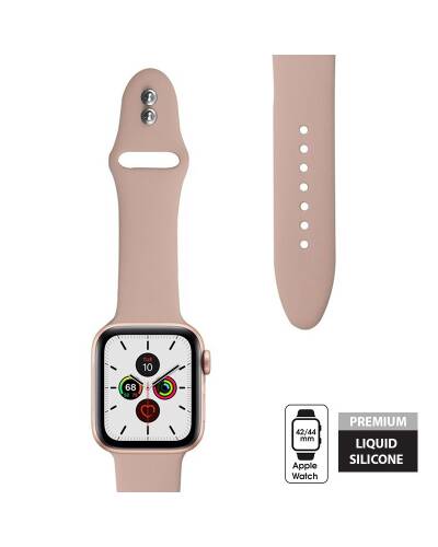 Pasek do Apple Watch 42/44/45/49 mm Crong Liquid Band - piaskowy róż - zdjęcie 4