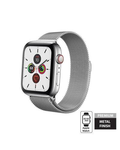 Pasek ze stali nierdzewnej do Apple Watch 42/44/45/49 mm Crong Milano Steel - srebrny - zdjęcie 6