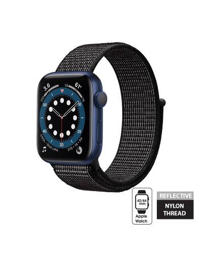 Pasek sportowy do Apple Watch 42/44 mm Crong Reflex Band - czarny - zdjęcie 2