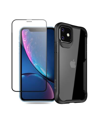 Zestaw : etui iPhone 11 (czarny) + szkło hybrydowe 9H Crong Hybrid Clear Cover  - zdjęcie 7