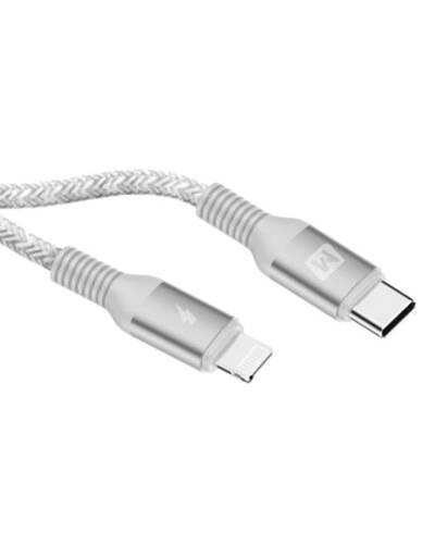 Kabel do iPhone/iPad USB-C/Lightning Momax Elite Link 1.2m - srebrny - zdjęcie 2