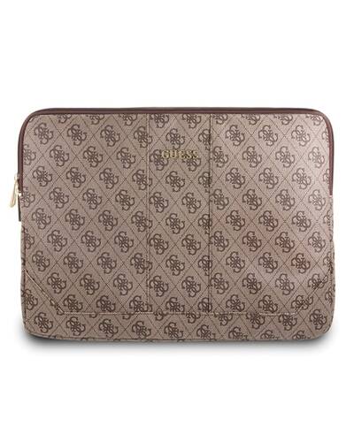 Etui na Macbooka Air/Pro 13 Guess 4G Uptown Computer Sleeve - brązowe - zdjęcie 1