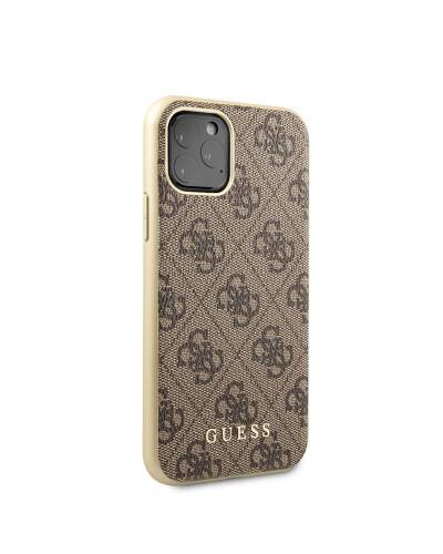 Etui do iPhone 11 Pro Guess 4G Charms Collection brązowe - zdjęcie 13