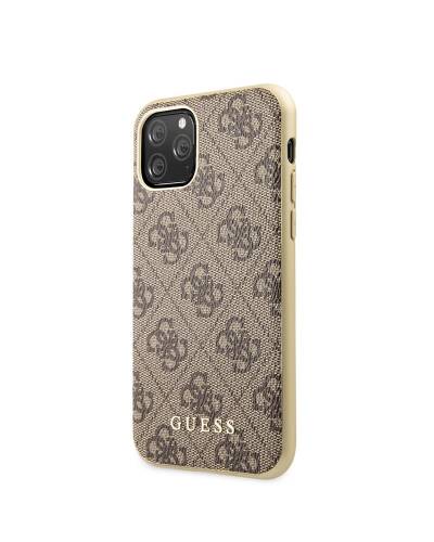 Etui do iPhone 11 Pro Guess 4G Charms Collection brązowe - zdjęcie 9