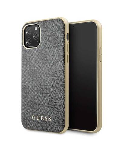 Etui do iPhone 11 Pro Guess 4G Charms Collection - szary  - zdjęcie 1