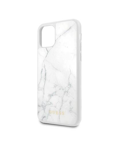 Etui do iPhone 11 Pro Guess Marble białe - zdjęcie 3