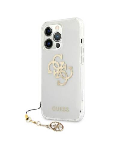 Etui do iPhone 13 Pro Guess 4G Big Logo Charm Gold - złoty charms - zdjęcie 2