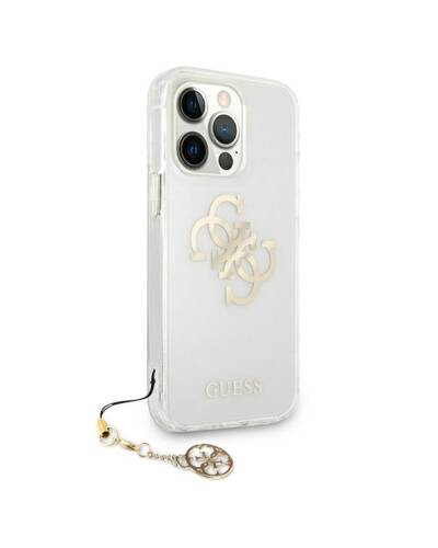 Etui do iPhone 13 Pro Guess 4G Big Logo Charm Gold - złoty charms - zdjęcie 4