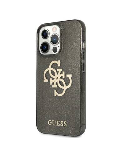 Etui do iPhone 13 Pro Guess Glitter 4G Big Logo - czarny - zdjęcie 2