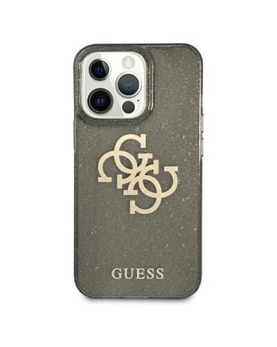 Etui do iPhone 13 Pro Guess Glitter 4G Big Logo - czarny - zdjęcie 3