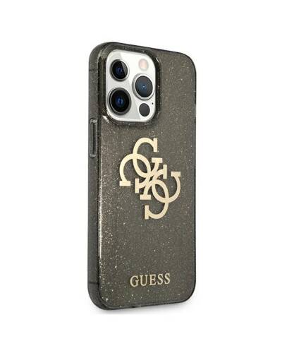 Etui do iPhone 13 Pro Guess Glitter 4G Big Logo - czarny - zdjęcie 4