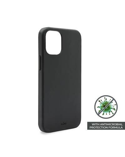 Etui iPhone 12 Mini z ochroną antybakteryjną PURO ICON - czarne - zdjęcie 1